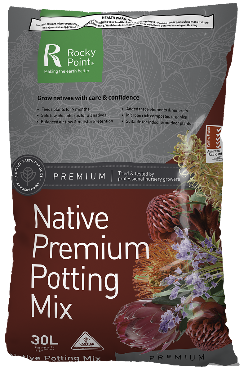 a bag of native potting mix