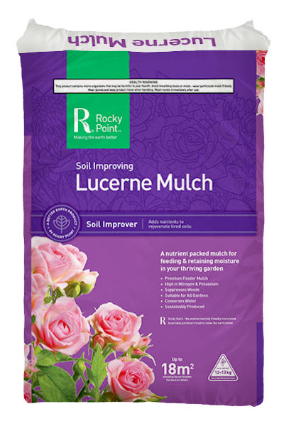 a bag of lavender mulch on a white background