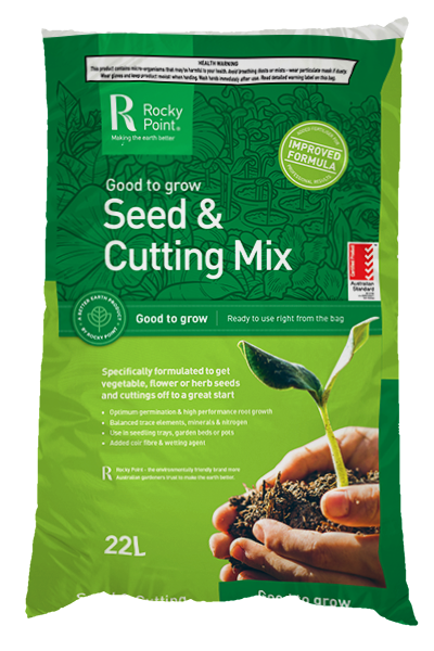 a bag of seed and cutting mix
